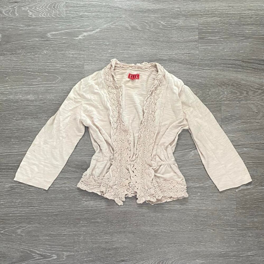 2000s coquette elle brand cardigan